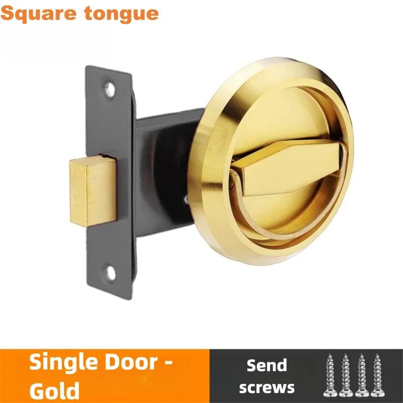 Invisible Recessed Door Lock Stainless Steel Handle Keyless Mechanical Outdoor Fire Proof Home Security Hardware