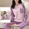 Bahor Kuz Ayollar Polyester Pijama Nuqta Uyqu Kiyimi Uzun Qo'lli Uy Kiyimi To'plamlari Ayollar Multfilm Tungi Kiyimi Kundalik Pijamalar