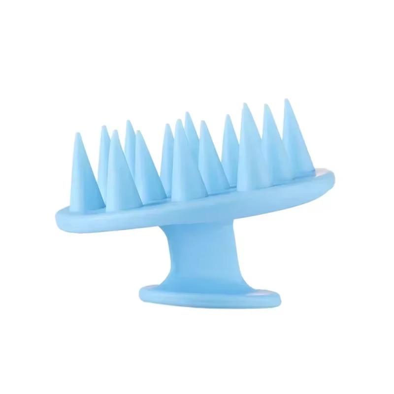 1pc Portable Silicone Head Massage Brush, Deep Cleansing Scalp and Hair Care Brush, Massage Shampoo Brush, Shower Brush