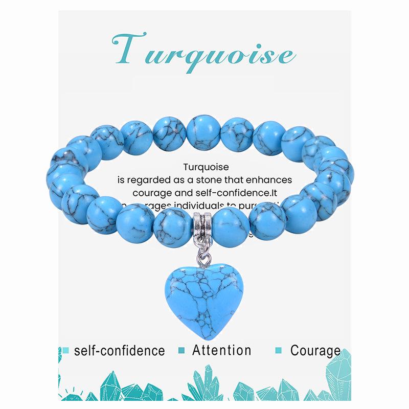 Эластичный браслет из аметиста и агата 8 мм - Украшения из натурального камня