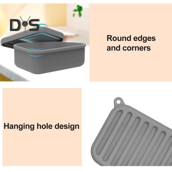 Герметичный силиконовый дорожный мыльница с дренажной крышкой, компактный дизайн, переносной контейнер для мыла, держатель для мыла