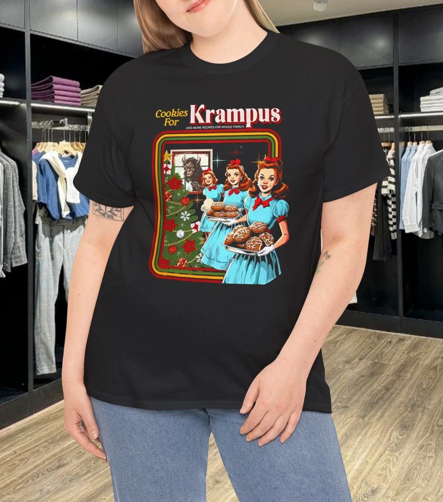 Men's and Women's T-shirts Cookie For Krampus Christmas Cotton Unisex T-Shirt