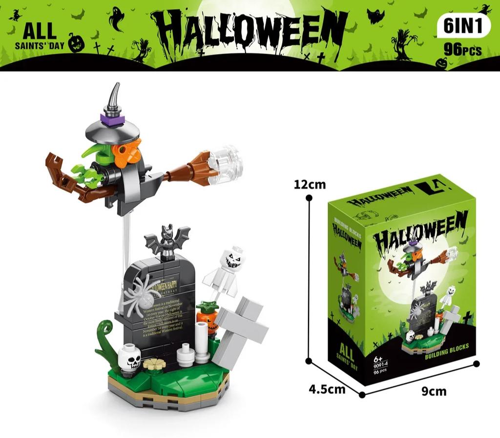 Серия Хэллоуин собранный набор строительных блоков игрушка дом с привидениями фигурка привидения модель детский пазл подарок