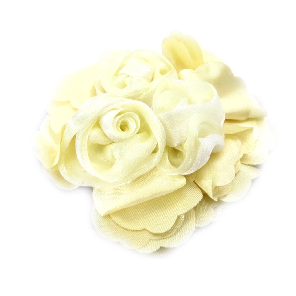 Les Trésors De Lily [K3087] - Designer Brooch 'Rose Féérique' Beige