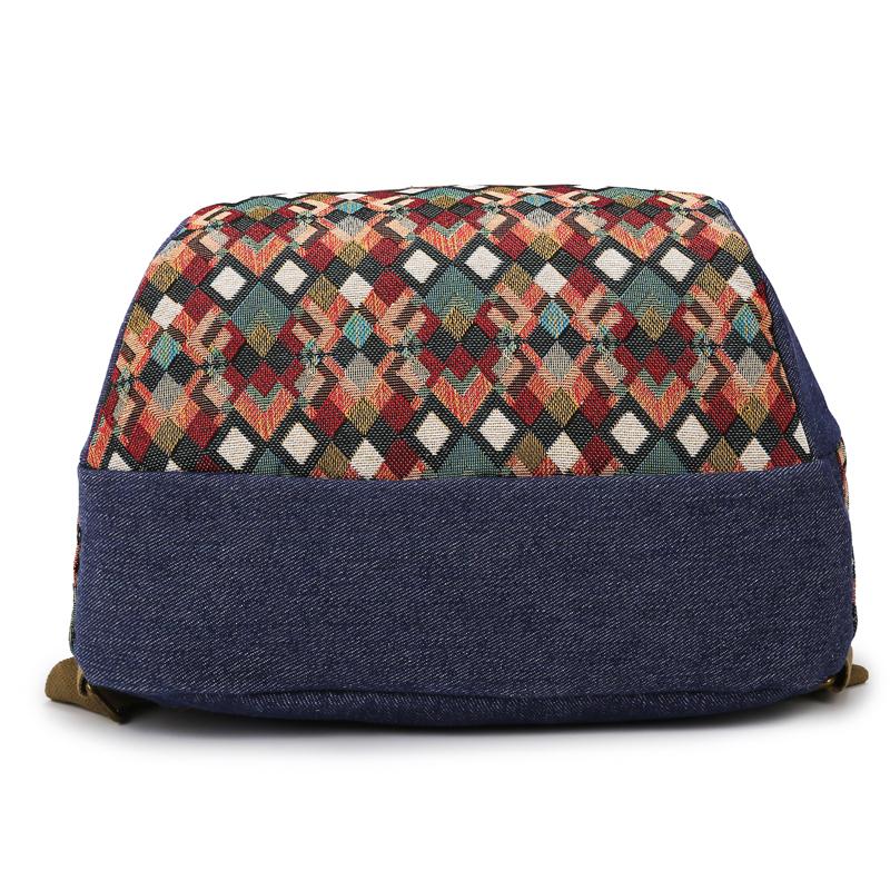 Джинсовый женский рюкзак ретро повседневный лоскутный школьная сумка водонепроницаемый женский большой емкости дорожные сумки через плечо для шопинга