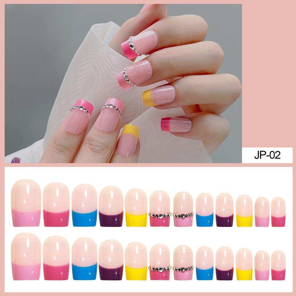 Manicure Wearable Nails Can Be Removed Repeatedly for Fake Nail Pieces and Diamonds. Wearable Women's Waterproof Nail Patches