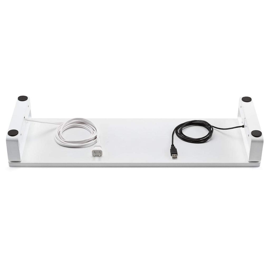Подставка для монитора Sanwa Direct с 3 портами USB и 2 розетками, ширина 60 x глубина 20, см, белая, 100-MR039W