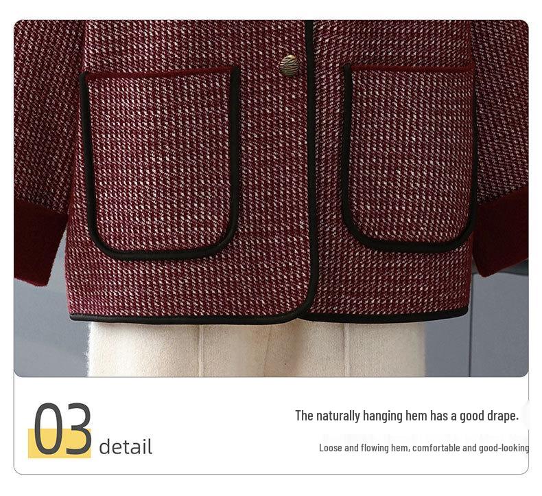 Вязаный кардиган 'Осенняя мода 2025 для мам' для женщин среднего и пожилого возраста