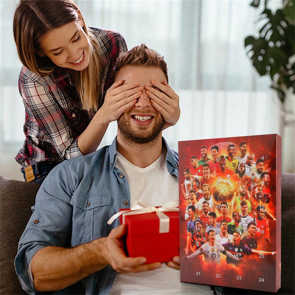 2024 Countdown Advent Calendar Soccer Kit, 24 Days Building Advent Calendars Soccer Party Favors Sports Birthday Christmas Supplies