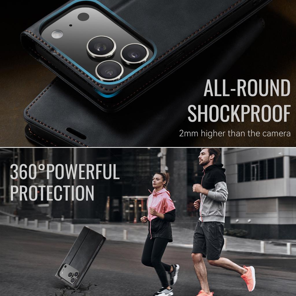 Suitable for iPhone 17 Pro card slot phone case, Samsung S25 ULTRA calf pattern leather case, A15 flip retro case