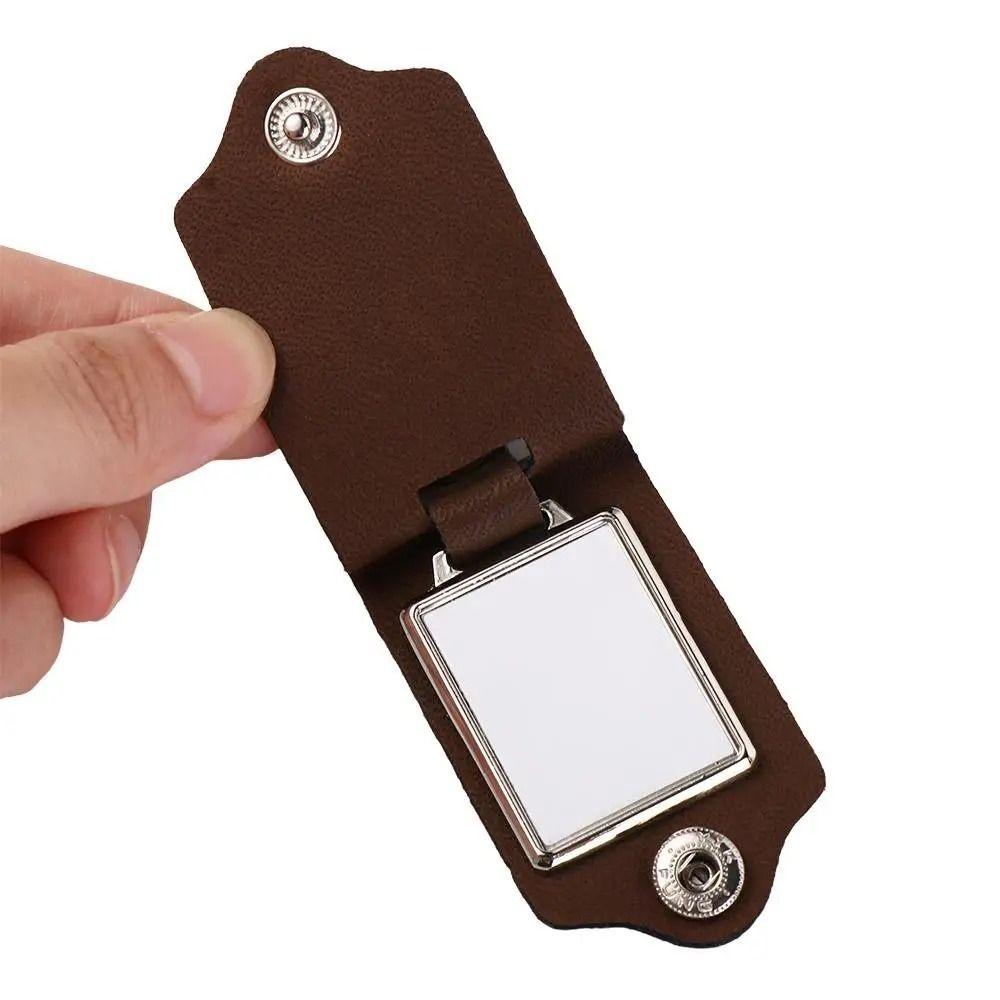 PU Leather Photo Frame Metal Metal Key Chains Fashion Photo Keyring Gift