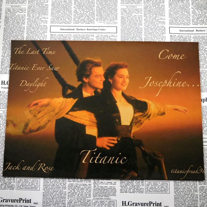 Titanic Retro Kraft Paper Poster for Bedroom or Bar Decor