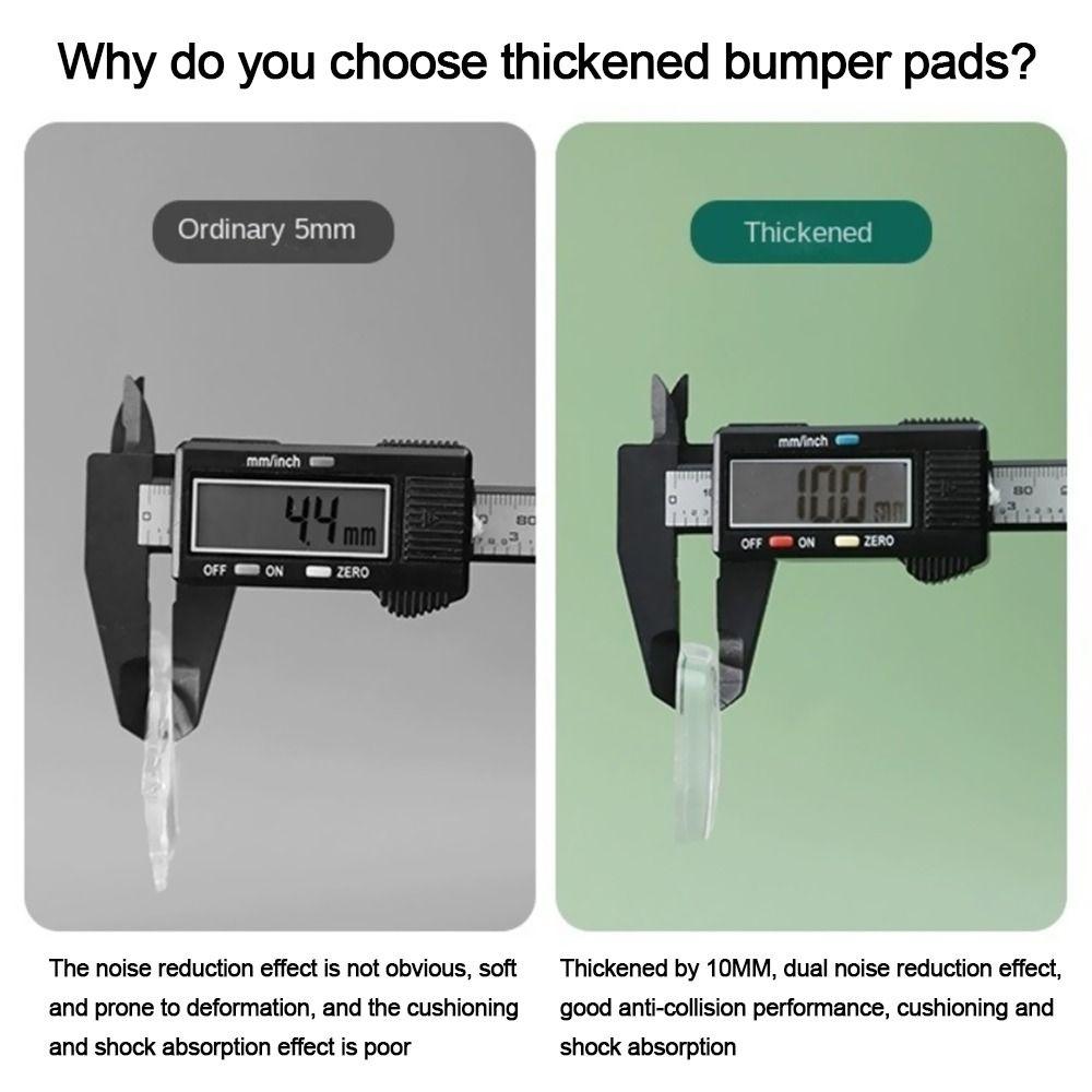 Silicone Wall Protector Self Adhesive Safety Shock Absorber Guard Door Stopper  Furniture