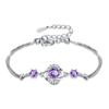 925 Silver Bracelet Four Leaf Clover Flower Bracelet Ladies Fashion Simple Birthday Wedding Anniversary Jewelry Gift