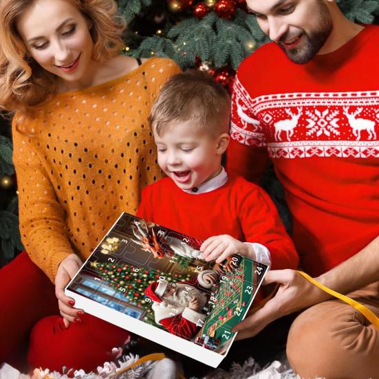 Набор игральных костей DND Адвент-календарь 2024 24-дневный обратный отсчет до Рождества Набор акриловых многогранных игральных костей для