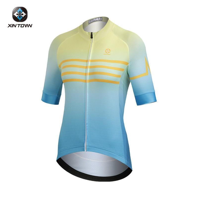 Womens Cycling Jersey Short Sleeve Quick Dry Mountain Road Bike Top Breathable Sport Shirt