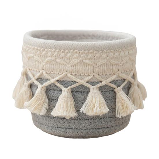 Корзина для хранения, органайзер для кистей для макияжа с кисточками, многоцелевая плетеная корзина для хранения большой емкости