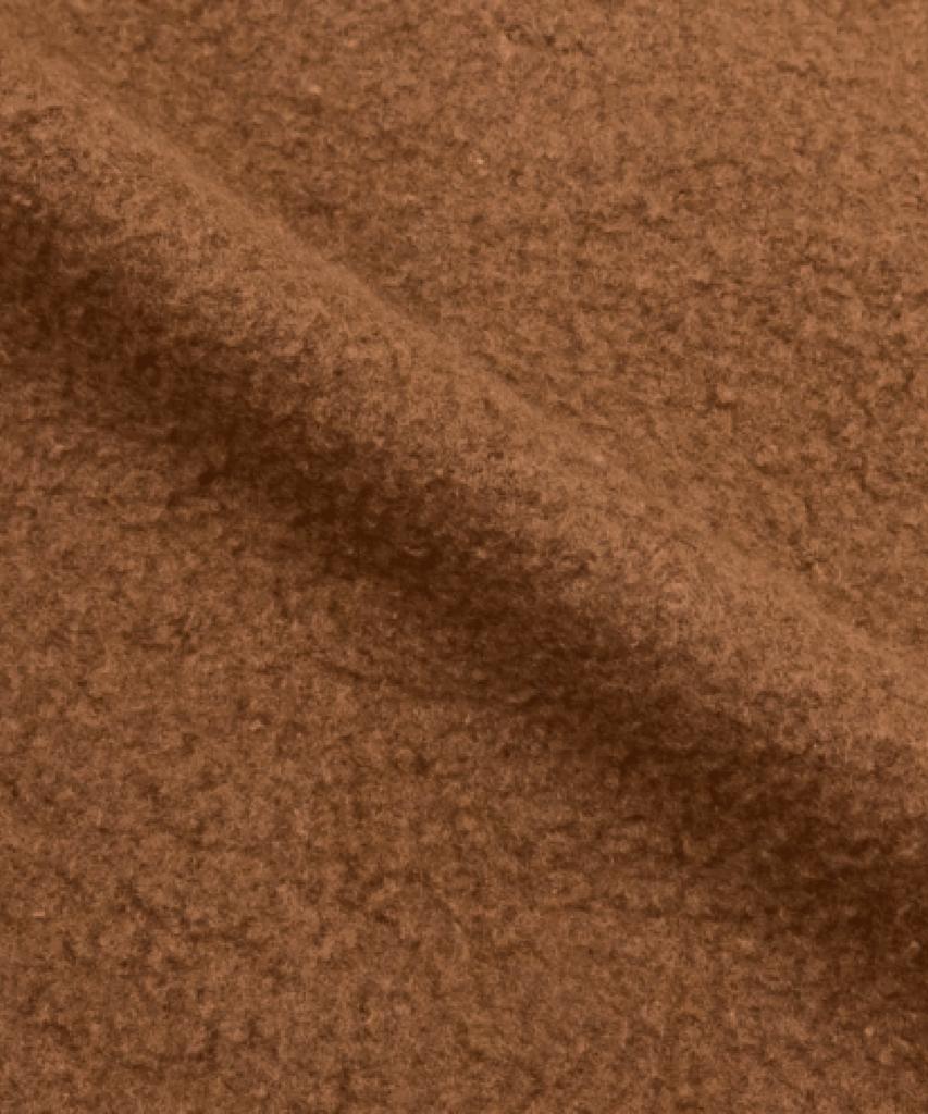 [На флисовой подкладке] Базовое оверсайз-худи персикового цвета [Коричневый]