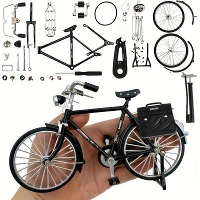 DIY Ретро модель велосипеда, Орнамент, Творческий 1:10 Симуляция Мини-модель велосипеда из сплава Масштабный набор