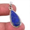Натуральный лазурит драгоценный камень 925 проба цельное стерлинговое серебро подарок кулон 1.50" n0K28
