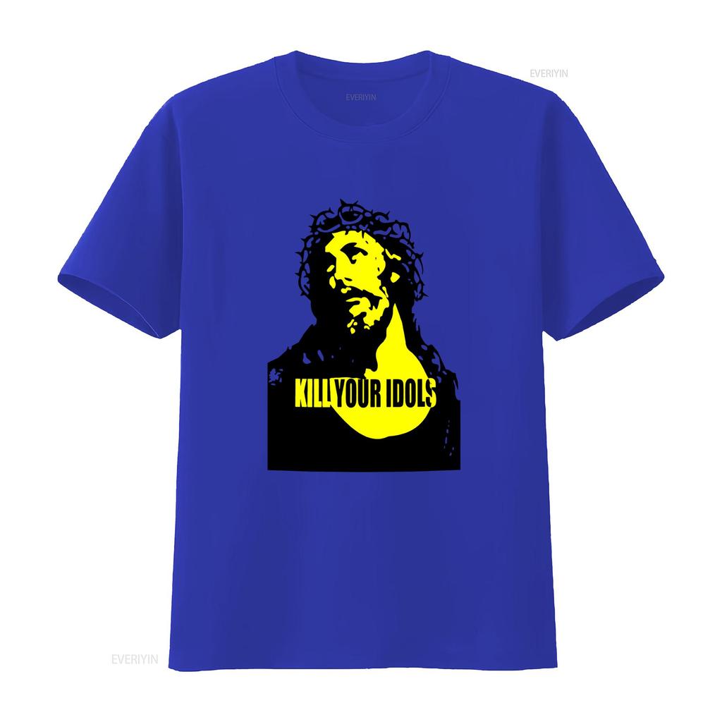 Kill Your Idols Jesus Punk Rock Music T Shirt Bold Design for Rebellious Souls vintage Washed Stylish Comfortable Unisex