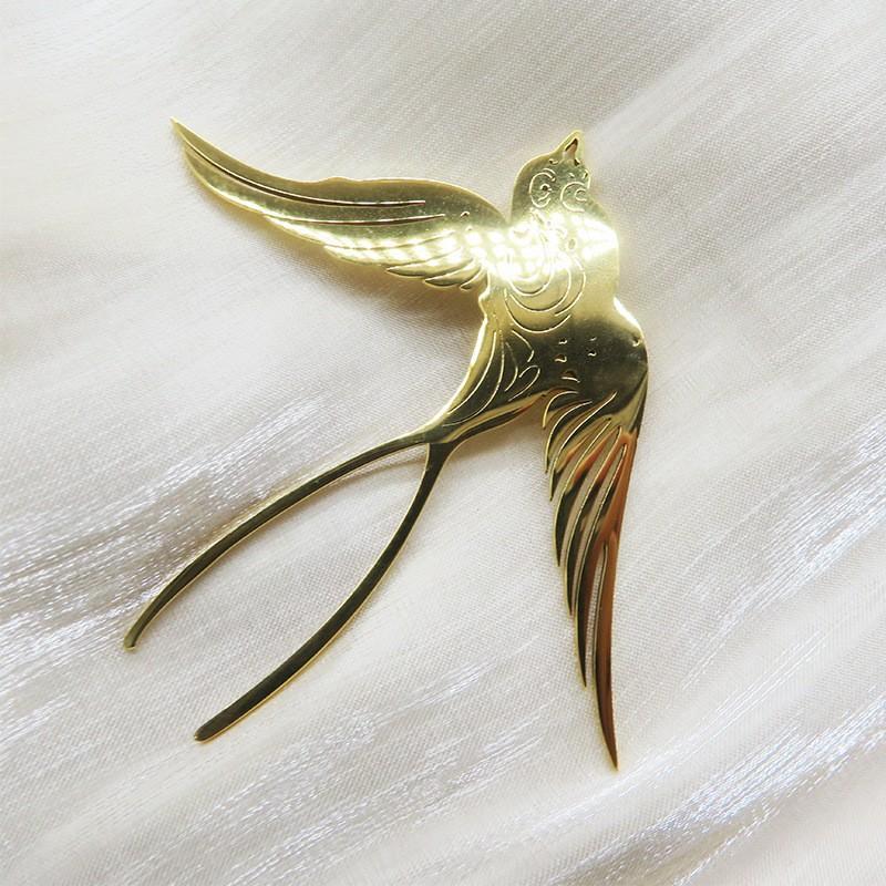 Персонализированная металлическая брошь в виде ласточки Advanced Sense для мужчин и женщин, литературная брошь в виде летящей птицы, универсальная булавка