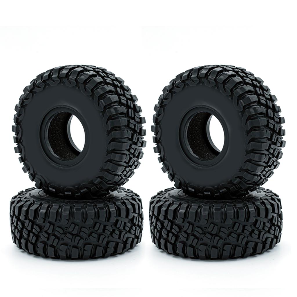 RC Crawler Rubber Tires RC Car Tires 4pcs Replacement for 1/10 al SCX10 90046 SCX10 III 03007 03003 RC Car