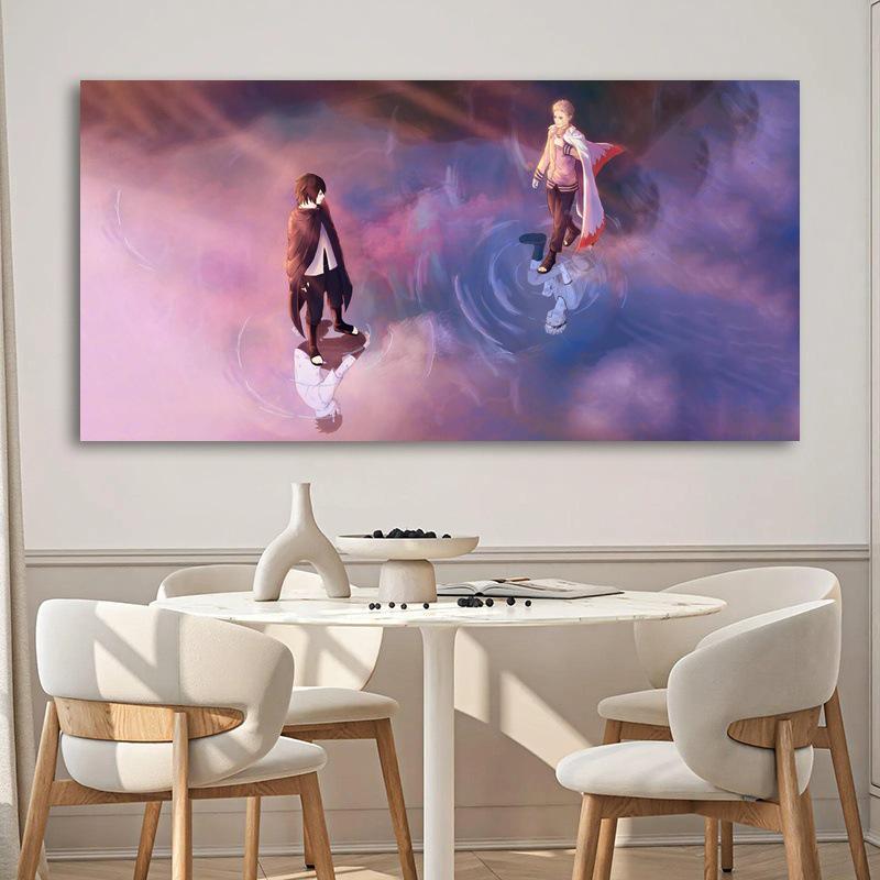 High-Definition Naruto & Boruto Self-Adhesive Wall Sticker - Easy Install for Dorms & Bedrooms