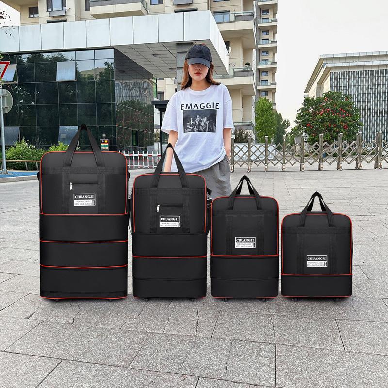 1/2/3 слоя 4/5 колес дорожная сумка водонепроницаемый портативный дорожный чемодан на колесиках сумка-переноска унисекс расширяемые складные сумки-оксфорды для багажа