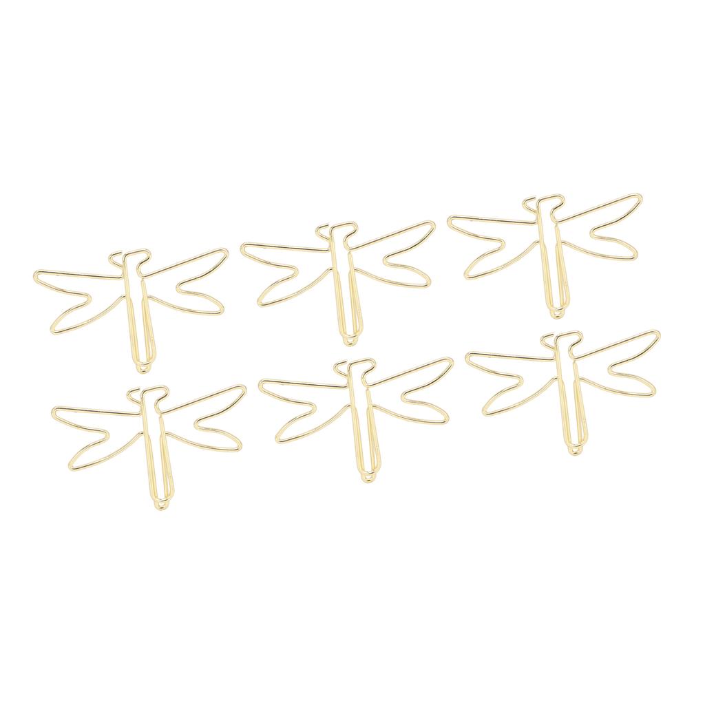 100Pcs Paper Clips Dragonfly Shaping Large Cute Jumbo Wide Paperclips Non Skid Metal Office Supplies