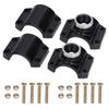 4 Sets Water Drain Saddle Plastic Pipe Additional Quick Connector Tee Kit G1 Female Thread