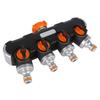 Garden Hose Splitter 4 Way Water Hose Connector with Shut Off Valves Leakproof Faucet Adapter for Drip Irrigation Lawns