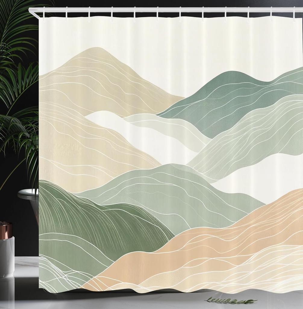 Floral Plant Theme Vintage Shower Curtain Vine Green Leafy Peacock Fabric Bathroom Decorative Shower Curtain With Hook