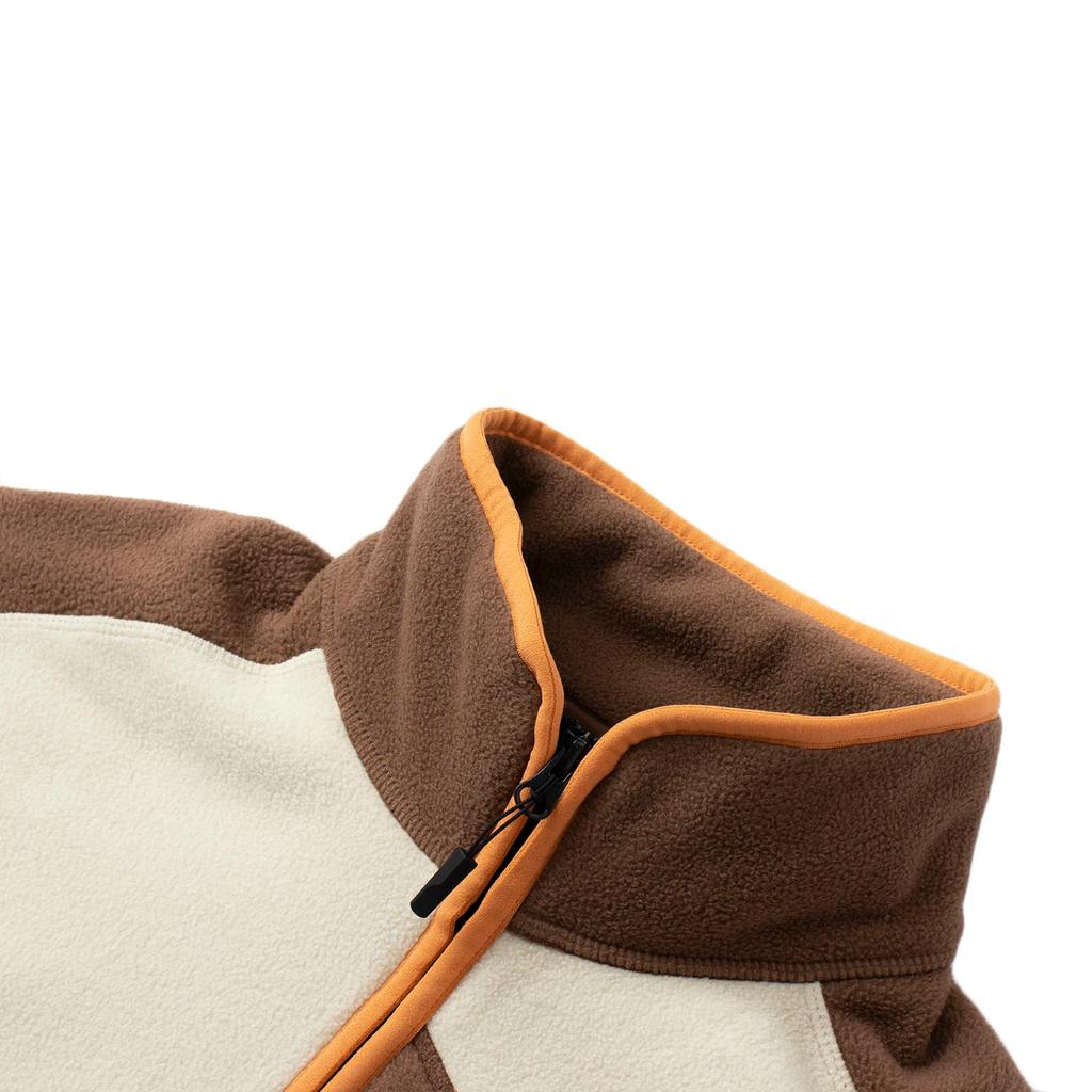 Li Ning Sport Fashion Series Color Block Fleece Jacket Unisex Jacket Coastal-Gray AWDRB09-1