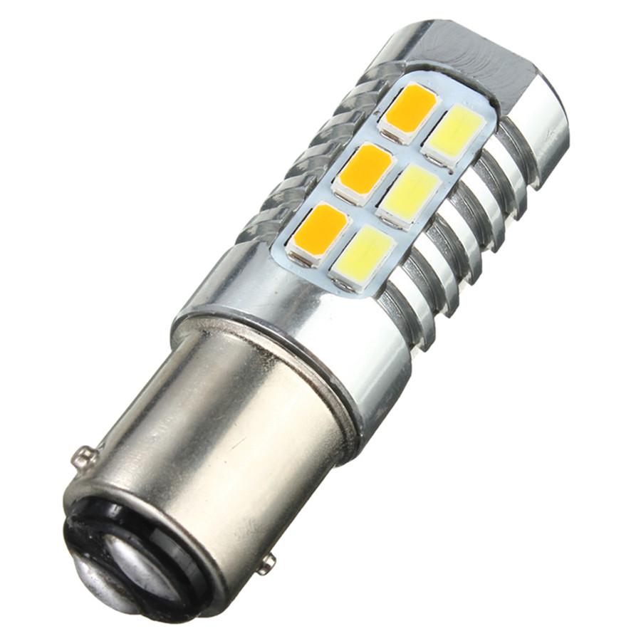 2 шт. 1157 5630 22 SMD BAY15D Янтарный/Белый 22 светодиода Светодиодные лампы S25 P21W DRL Двухцветный Стоп-сигнал 12В-24В DC
