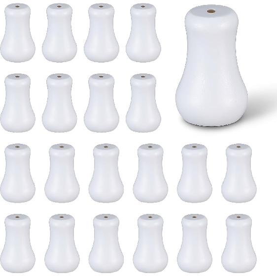 20Pcs White Plastic Cord Tassel Blind Pull Cord Knobs Blind Cords Pull End Blinds Cords Replacement Parts for Curtain Craft Shades