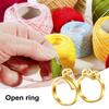 2 шт. натяжные кольца для вязания крючком, регулируемые, легко носить, нержавеющие, прочные, из сплава, с гладкой поверхностью, обруч для вязания крючком из пряжи