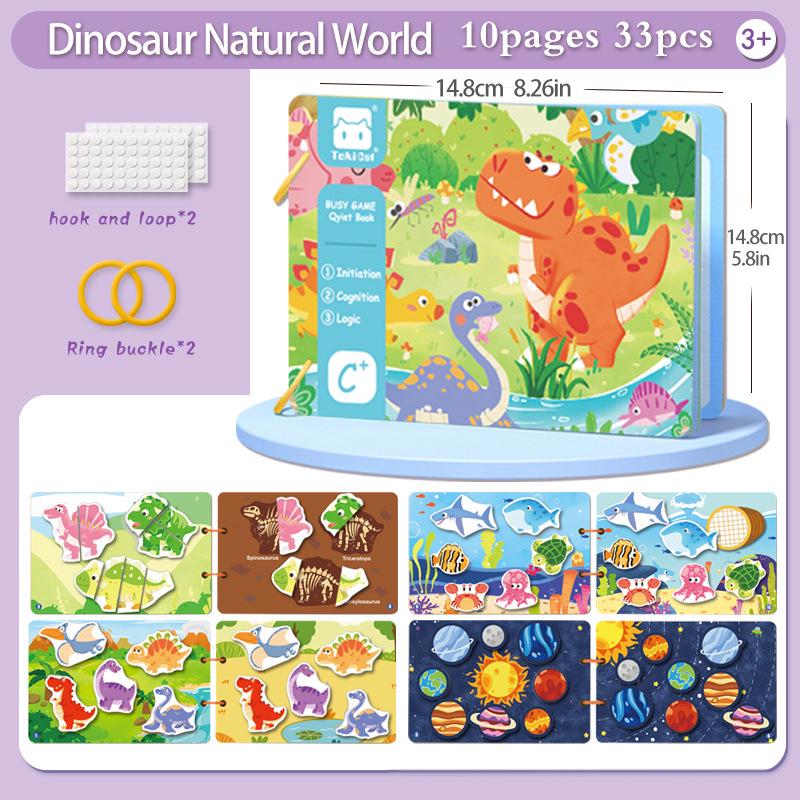 Развивающая книжка для малышей: Карточки на липучках для раннего развития и детского сада