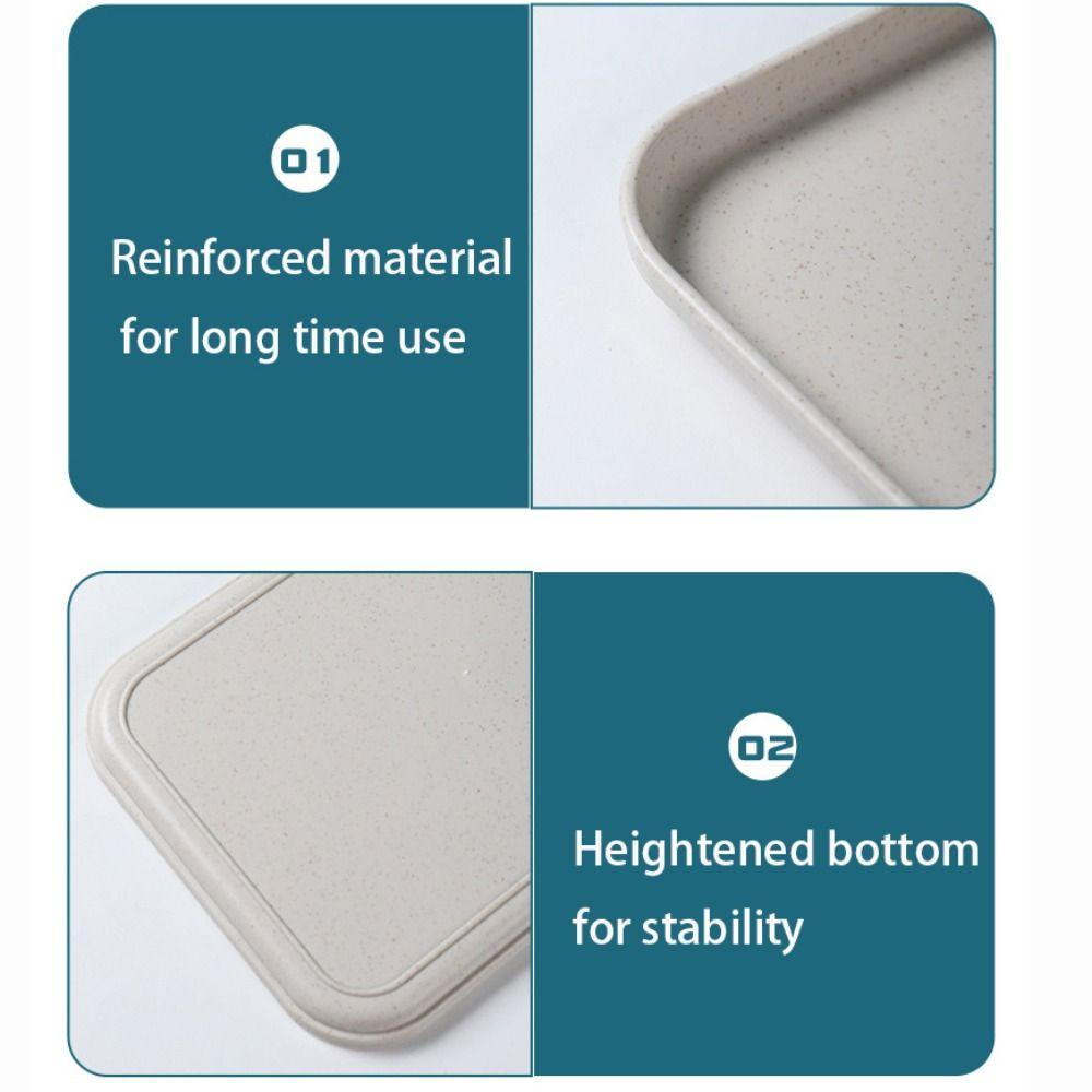 Лоток для столовых приборов Прямоугольный пластиковый лоток для хранения Пшеничная соломенная подставка Новая форма для хлеба Школьный обед