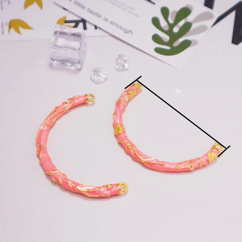 Enamel Peony Filigree Flower Bangle Bent Half Bracelet Women's Hand Bracelet  Jewelry Gifts