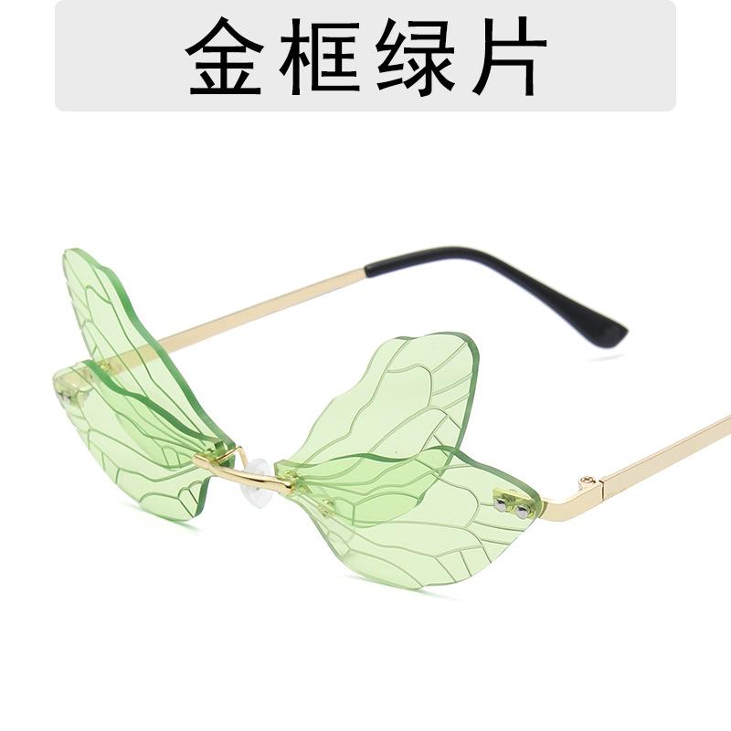 Солнцезащитные очки Dragonfly Wings Персонализированные солнцезащитные очки Женский стиль Смешные очки без оправы