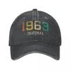 Original Born In 1963 Vintage Retro Baseball Caps Retro Distressed Cotton 60 Years Old Sun Cap Unisex Outdoor Gift Caps Hat