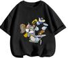 Breathable Summer Tom And Jerry T Shirt Street Fashion Casual Short Sleeve Outfit Boys Girls