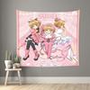Аниме Cardcaptor Sakura cutecore Гобелен Декор Спальни Настенный Покрывало Гобелен Крутые Вещи Для Комнаты