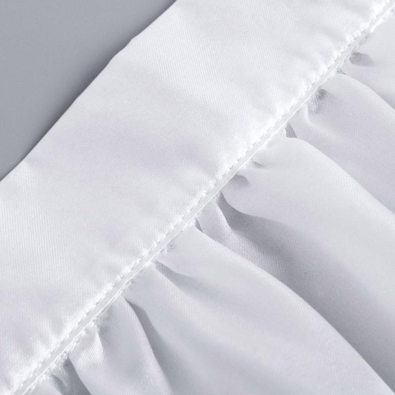 G5AE Victorian Colonial Jabot Set Ruffled Lace Necktie Collar with Wrist Cuffs Set