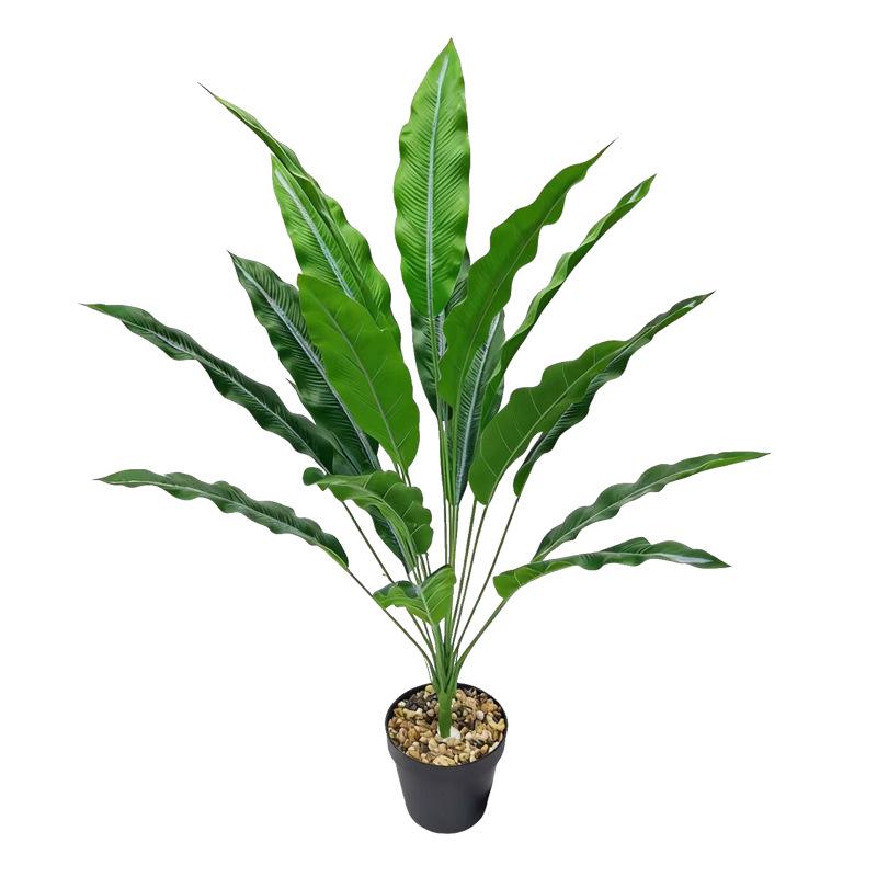 18-Head Monstera Deliciosa and Aglaonema Faux Plant Bonsai for Home Landscaping