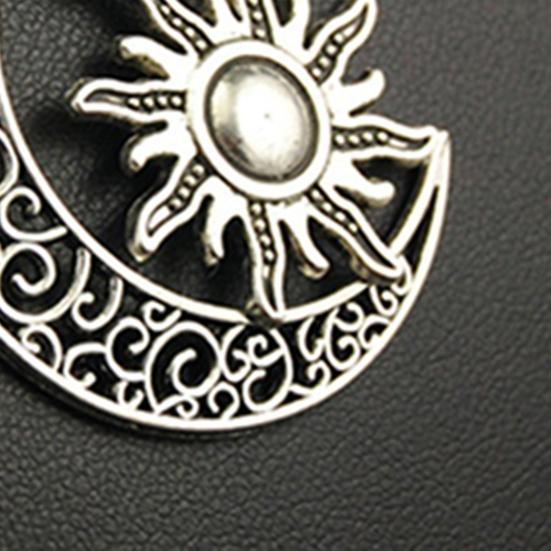 Ожерелье унисекс в форме Луны и Солнца, регулируемое портативное красивое ожерелье унисекс, аксессуары для свиданий