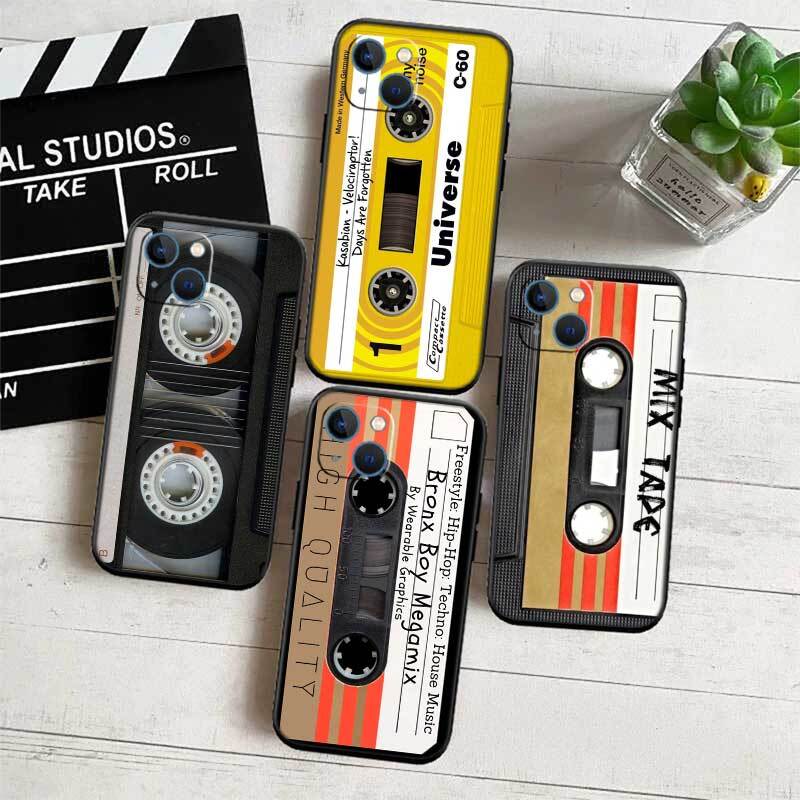 Cassette Vintage Tape Case for Samsung M55 M35 M15 A02 A05S A05 A06 A15 A12 A13 A10 A16 A20 A22 A24 A25 A30 A31 A32 A33 A35 A42 A50