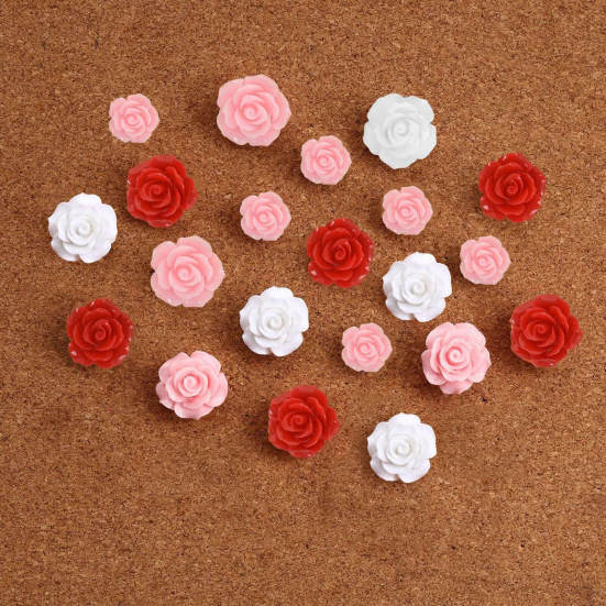 40 шт. розовые кнопки-гвоздики, милые в форме цветка, надежные, яркий дизайн, декоративные канцелярские кнопки