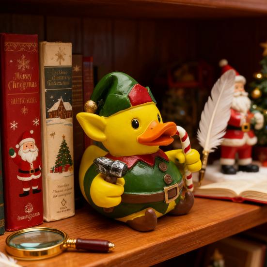 Рождественское украшение Санта Клаус Олень Снеговик Утка Форма Смола Фигурка Праздничная Тема Праздничное Украшение